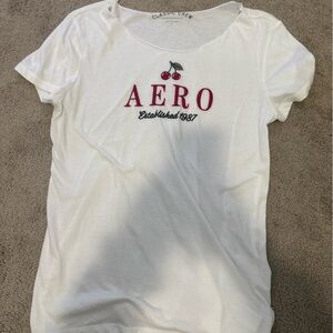 Aeropostale Baggy Off-shoulder White Tee
